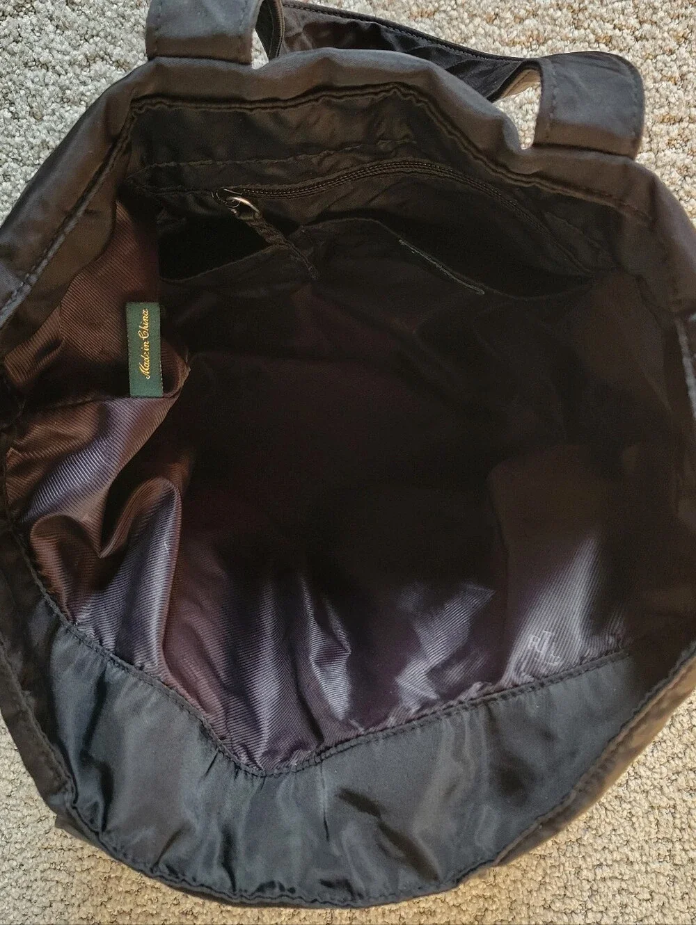 Lauren Ralph Lauren Vintage Black Monogram Shoulder Tote Bag LRL